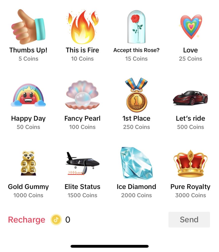 Tik Tok Gifts
